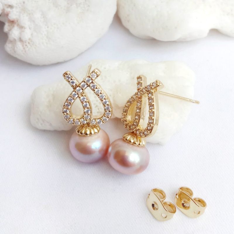 Mutiara Lombok Asli | Giwang mutiara air tawar