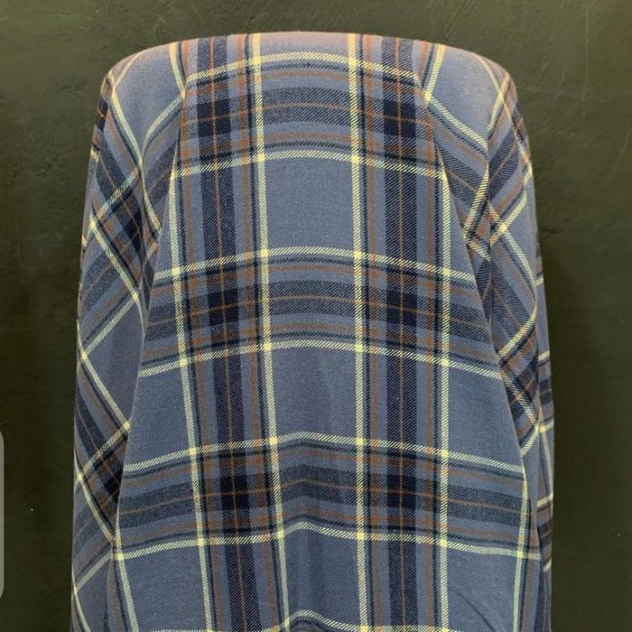Best Seller Kain Flanel Kotak Kotak Meteran Kain Katun Kain Flanel Import - Flanel 04