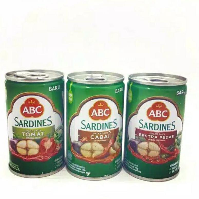 

8.8 Promo Brand ABC Sardines sarden abc tomat/extra pedas/pedas
