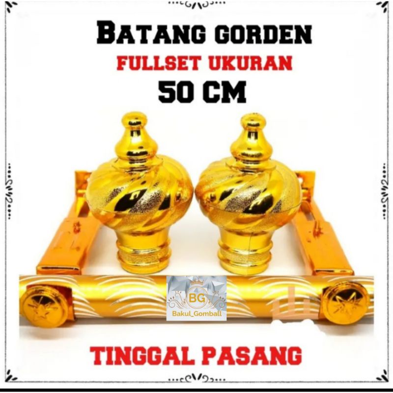 Promo Besi Tongkat | Rell | Tiang Gorden Aneka Ukuran 50 75 100 Termurah Bisa Cod [ Batang Hordeng Full set Tinggal Pasang ]