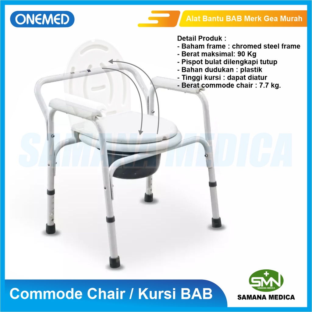 Kursi Toilet FS810 ONEMED Commode Chair / Kursi BAB Alat Bantu BAB Merk Onemed Murah