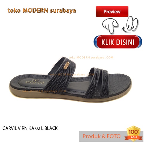 Sandal wanita casual sendal slide flat selop cewe trepes CARVIL VIRNIKA 02 L