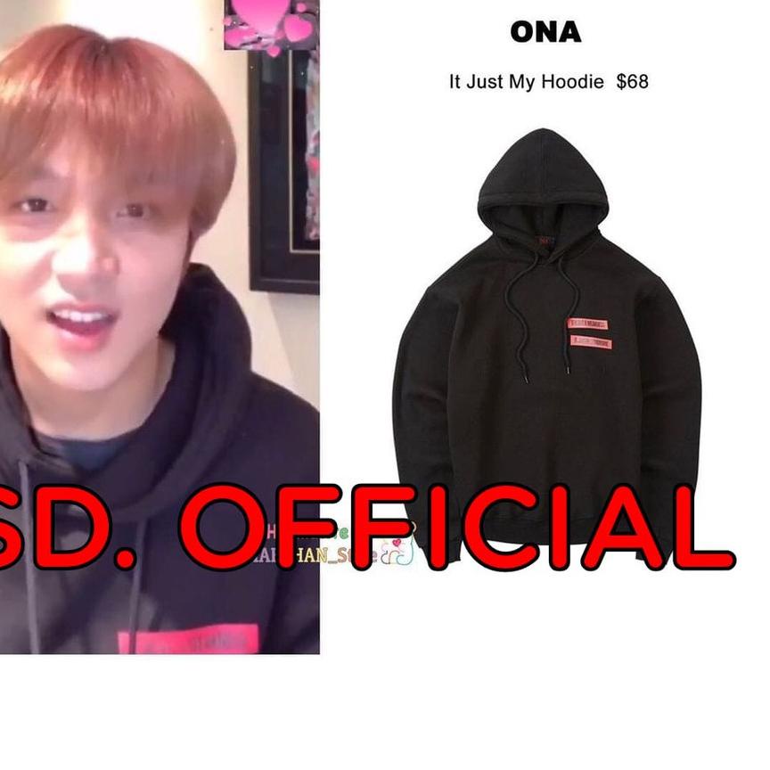 ♪ Jaket hoodie jumper nct haechan ona it just logo ۞