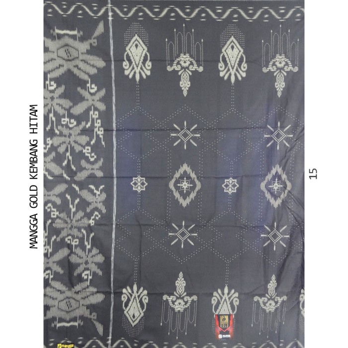 SARUNG MANGGA GOLD KEMBANG HITAM