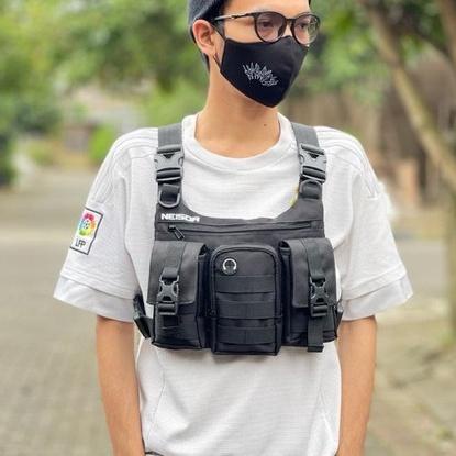 BOOMING tas sepeda pelindung dada chest bag tactical rig bag cyclops 2 premium