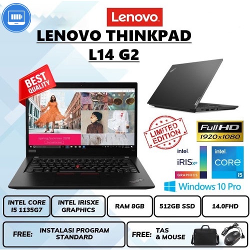 LAPTOP LE THINKPAD L14 G2 I5 1135G7 14 INCH