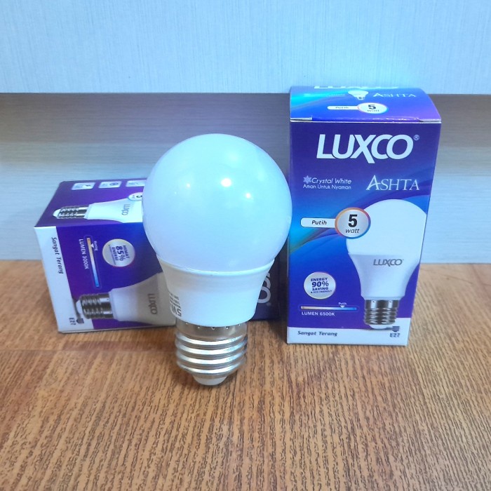 Lampu Led LUXCO ASHTA 5 W..Cahaya Putih/ kuning..Garansi 1 tahun