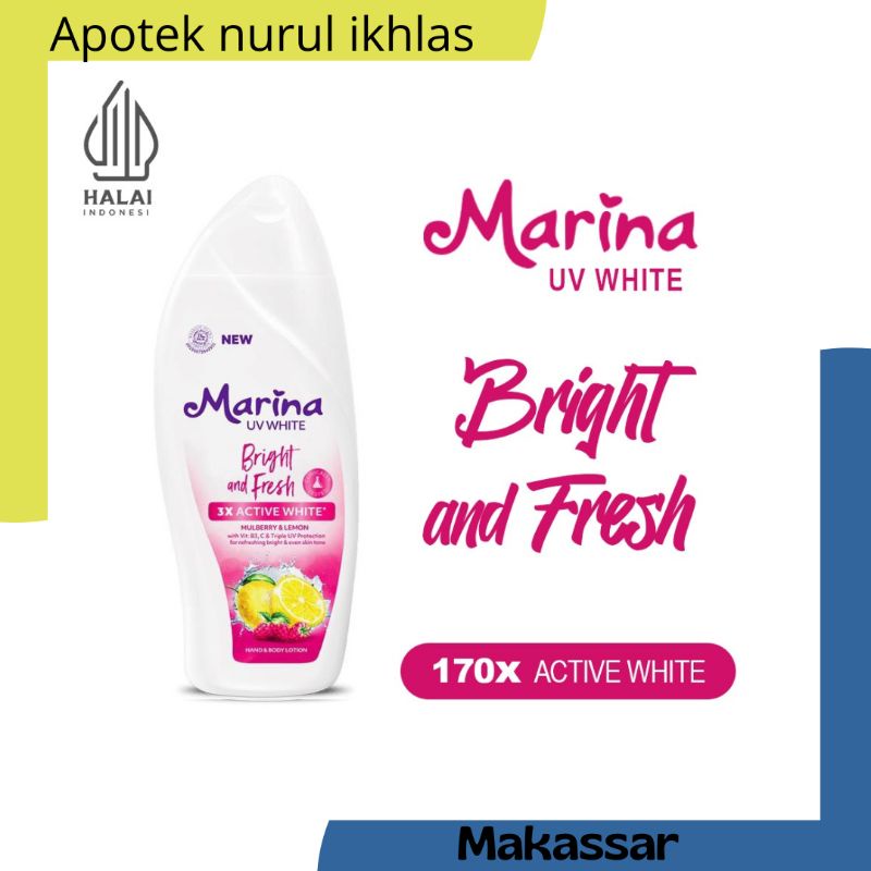 marina hand &amp; body lotion uv white nourish &amp; bright 92 ml