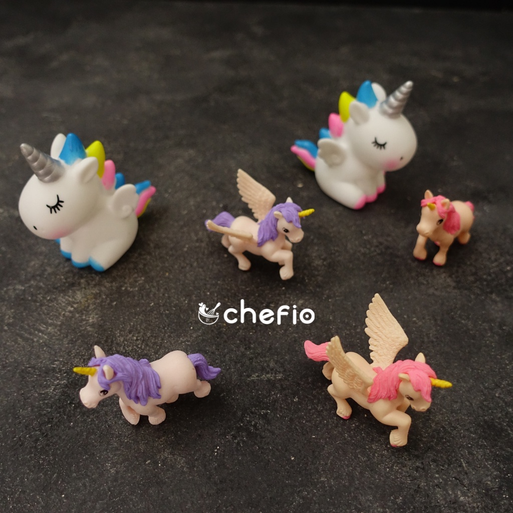 Chefio Cake Topper Unicorn 3D Happy Birthday Ultah Anak / Hiasan Kue