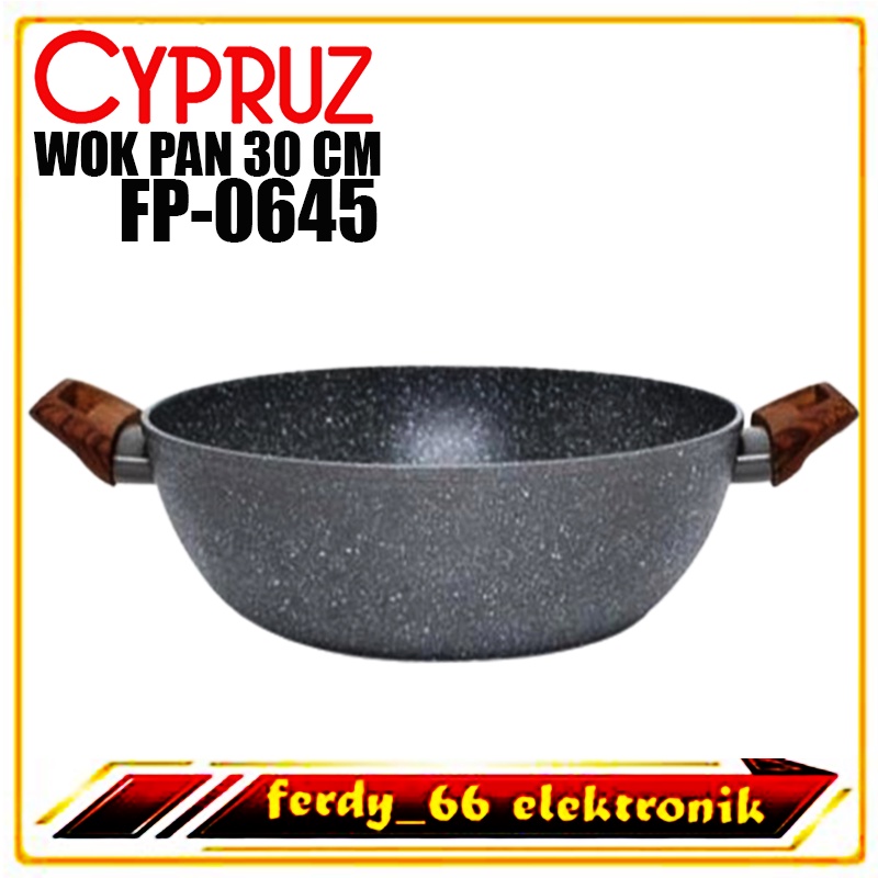 Cypruz wok pan 30 cm fp-0645 wajan marble anti lengket