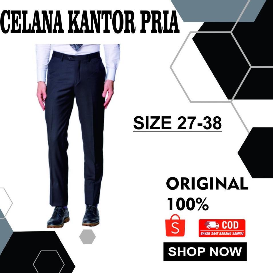 TERLARIS CELANA KANTOR FORMAL PRIA SLIMFIT BAHAN DASAR KAIN TEFLON