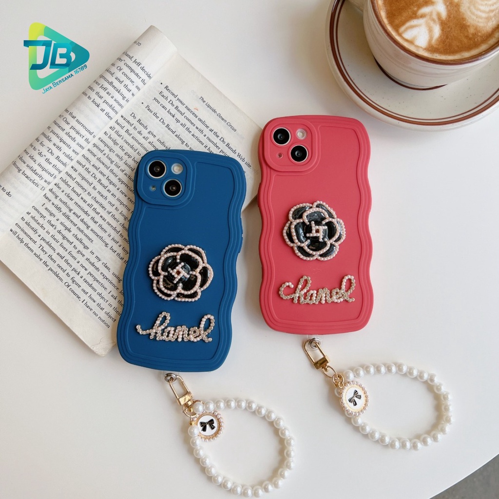 GC13 SOFTCASE WAVY FLOWER 3D LANYARD FOR REALME C2 5 5I 5S C3 8 PRO 8I 9 PRO PLUS 10 C11 C12 C25 C15 C17 7I C20 C21Y C25Y C30 C31 C33 C35 NARZO 50A 50I PRIME JB7062