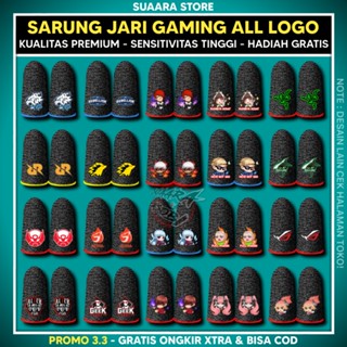 SARUNG JEMPOL JARI TANGAN GAMING SEPASANG ISI 2 PCS ANTI KERINGAT / BASAH FINGER SLEVEES GAME GAMER FF ML PUBGM