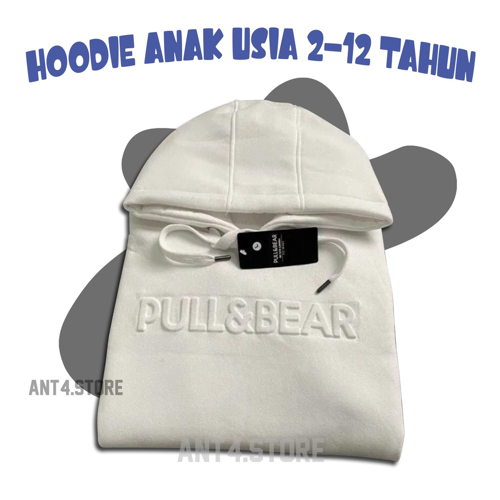 Hoodie Anak PULL AND BEAR EMBOSS 3D TIMBUL Hodie anak Laki Laki Perempuan Jaket Sweater Distro