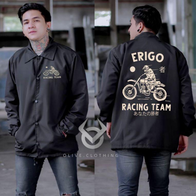 HARGA TERMURAAH jaket coach erigo pria naga hitam japan