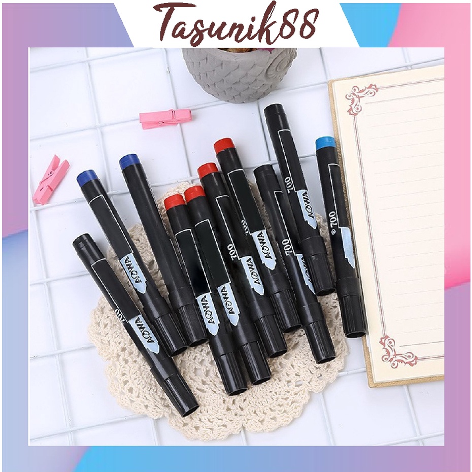 

⭐TasUnik88⭐ Spidol Permanent Spidol Hitam Biru Merah Permanent Marker Spidol S051