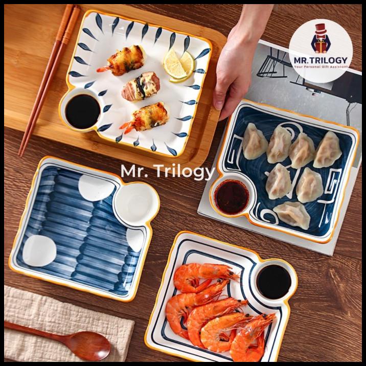 Piring Makan Keramik Dimsum Cantik Tempat Saus Plating Jepang China
