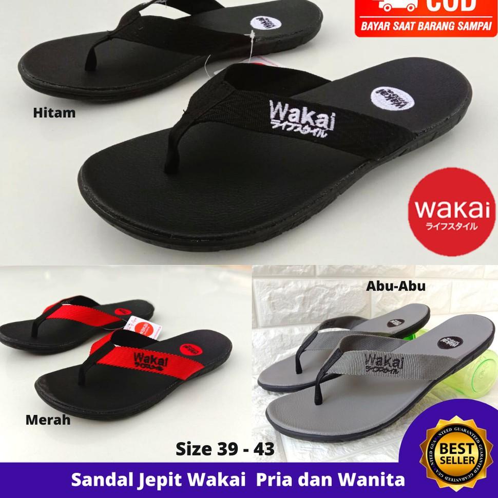 HARGA TERMURAH Wakai Sandal Jepit Distro. Sandal Wakai Pria dan Wanita. Sendal Jepit Wakai. Sendal W
