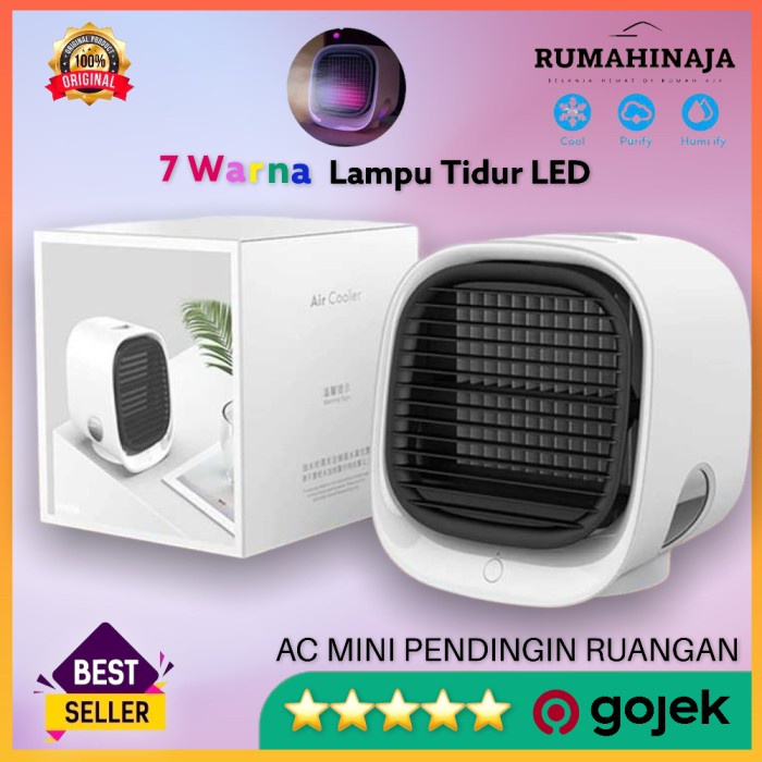 AC Mini AC Mini Portable Humidifier Untuk Kamar Dingin Pendingin Ruangan LED(F6D1) Kipas Pendingin M