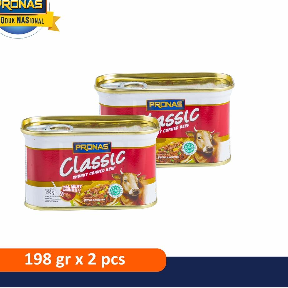 

☀ PRONAS Kornet Sapi dengan Daging Suwir 198 g (CHUNKY) Bundling 2 pcs ◌