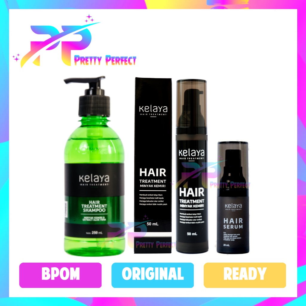 Kelaya Hair Treatment Paket 3 in 1 Shampoo + Minyak Kemiri + Hair Serum