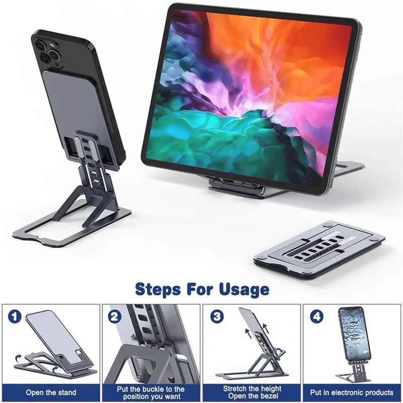 ANG HOLDER STAND HP TABLET MEJA UNIVERSAL FP9 / HOLDER FOLDING STANDING MOBILE DEKSTOP