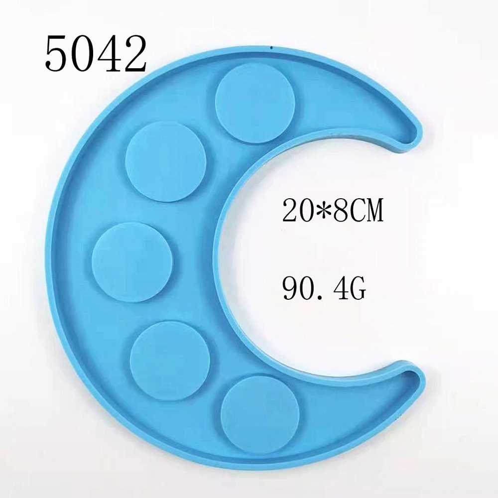 (BISA COD) FTIHSHP Xiyo Cetakan Tempat Lilin Resin Silicone Mold Model Bulan - 5042