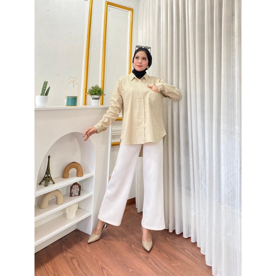 Kemeja wanita oversize linen / Olivia Shirt