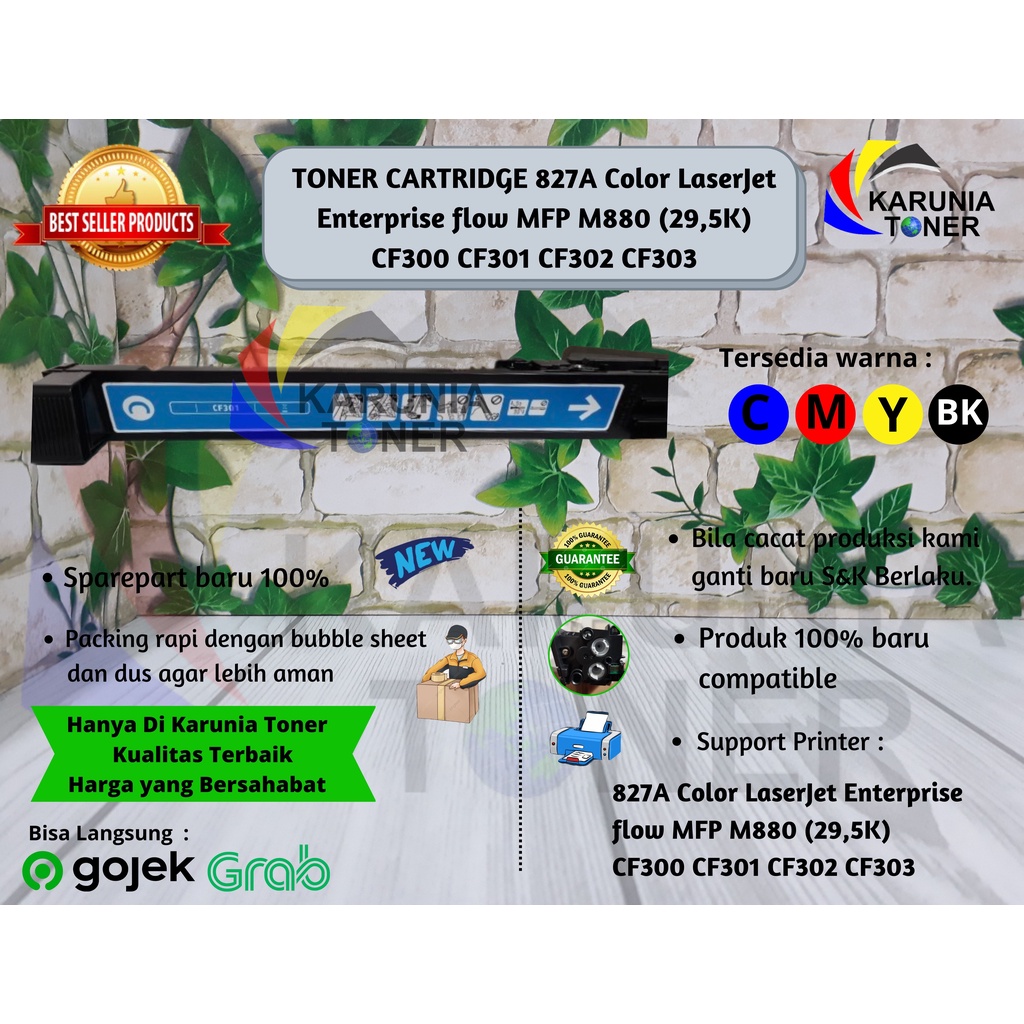 TONER CARTRIDGE 827A Color LaserJet Enterprise flow MFP M880 (29,5K) CF300 CF301 CF302 CF303