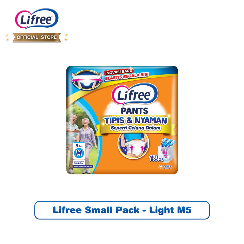 [SMALL PACK] Lifree Popok Dewasa Celana Tipis dan Nyaman Bergerak - M 5