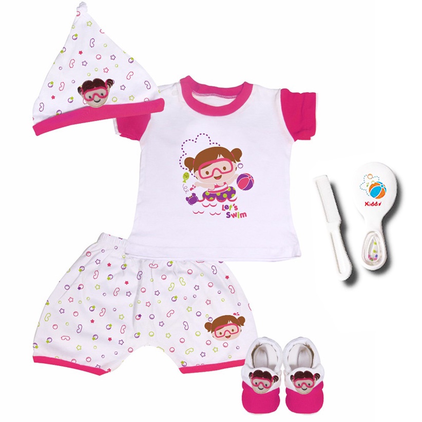 Paket Perlengkapan Bayi / Kado Lahiran Bayi Baru Lahir 11160 / Hadiah  Kado Bayi Two Angels Gift Set S1 /Kiddy Baby Gift Set 11160 Satu Set Pakaian Bayi