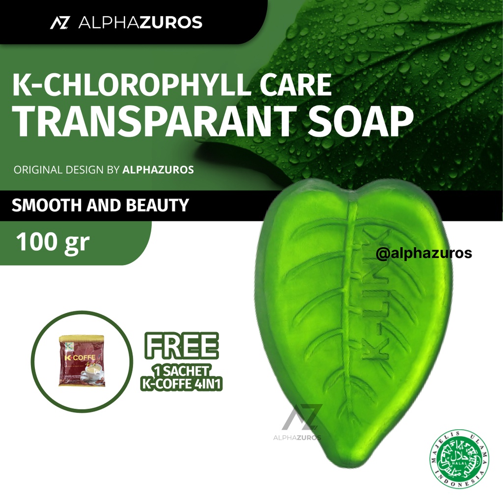 K-Link K-Care Chlorophyll Transparant Soap 100 gr Sabun Klorofil Sabun K-Link Sabun Mandi Klorofil K