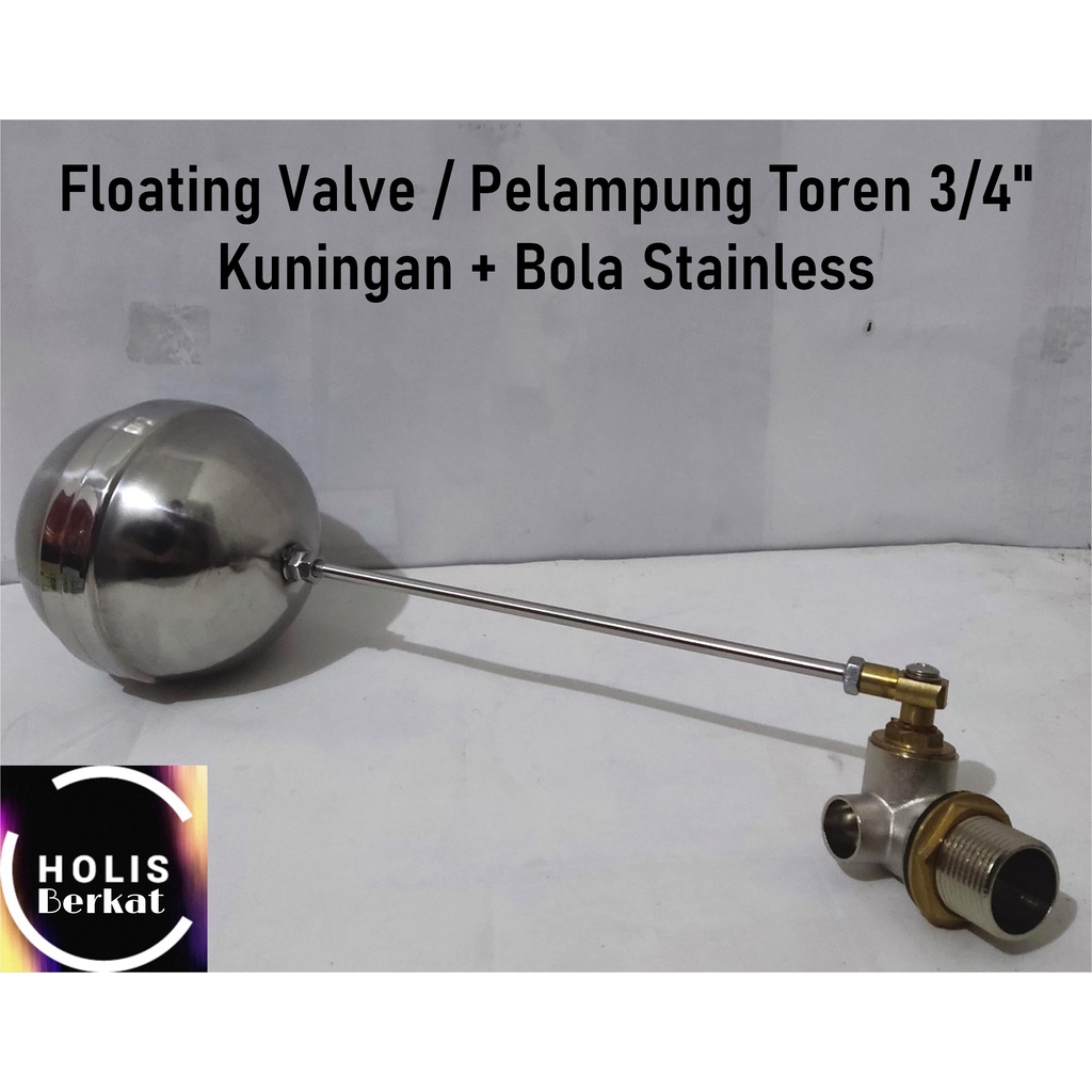 Pelampung Bola Tangki Air Torn / Plampung Tandon Toren Stainless 1/2 dan 3/4 Inch