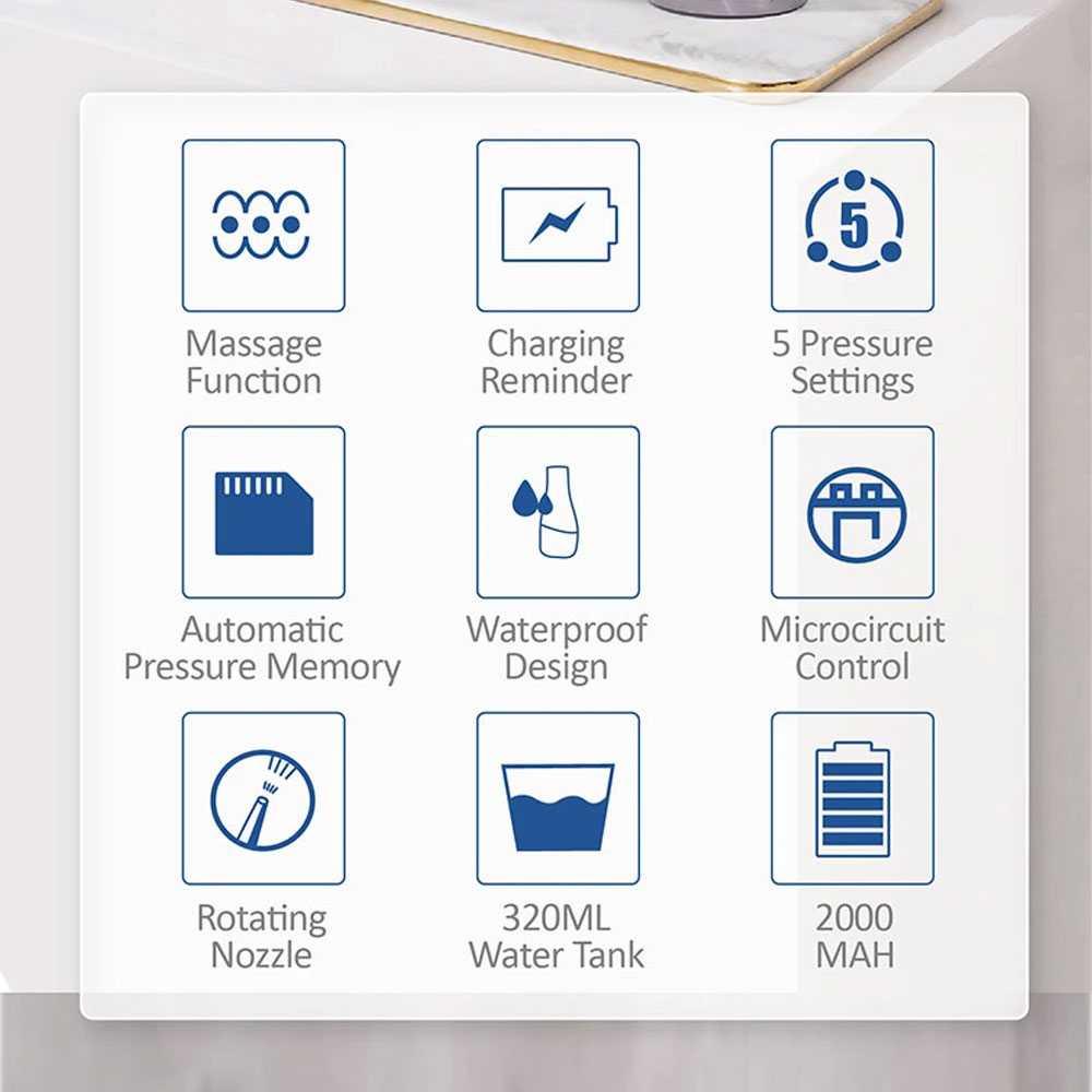 Waterpulse Smarbo Dental Flosser Alat Semprot Pembersih Gigi - V580 - Black