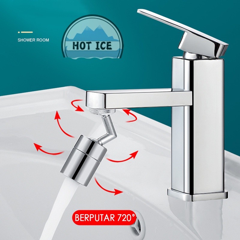 FILTER KERAN AIR FLEXIBLE NECK 720 DERAJAT EXTENDER FAUCET SPRAY HEAD