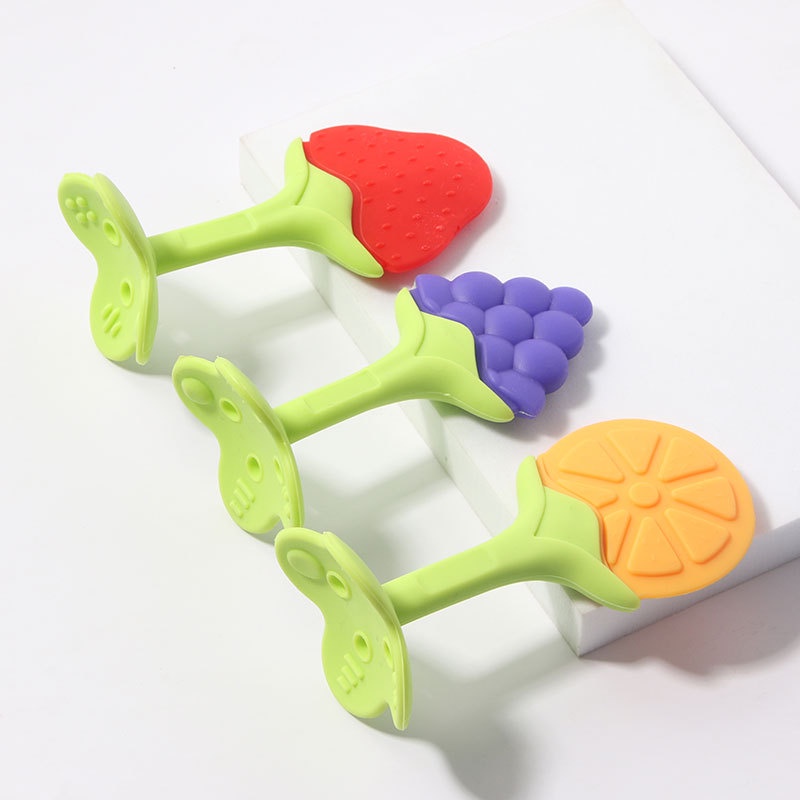 T&amp;Y Teether Bahan Silikon Baby Fruit Teether Gigitan Bayi Teether Gigitan Bentuk Buah Bahan Silikon BPA FREE
