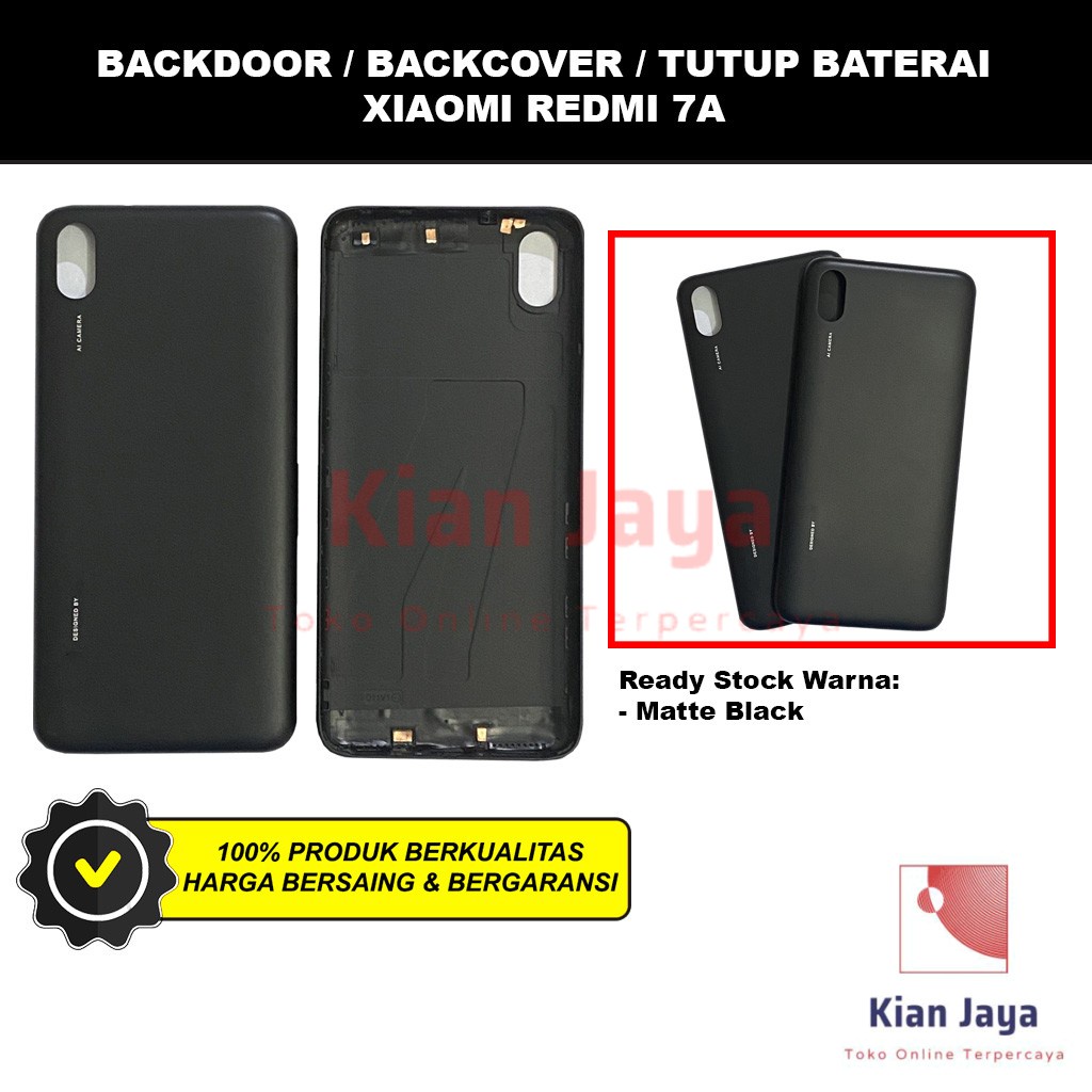 Backdoor Xiaomi Redmi 7a Back Cover Tutup Belakang Baterai Cassing Casing Backcase Original