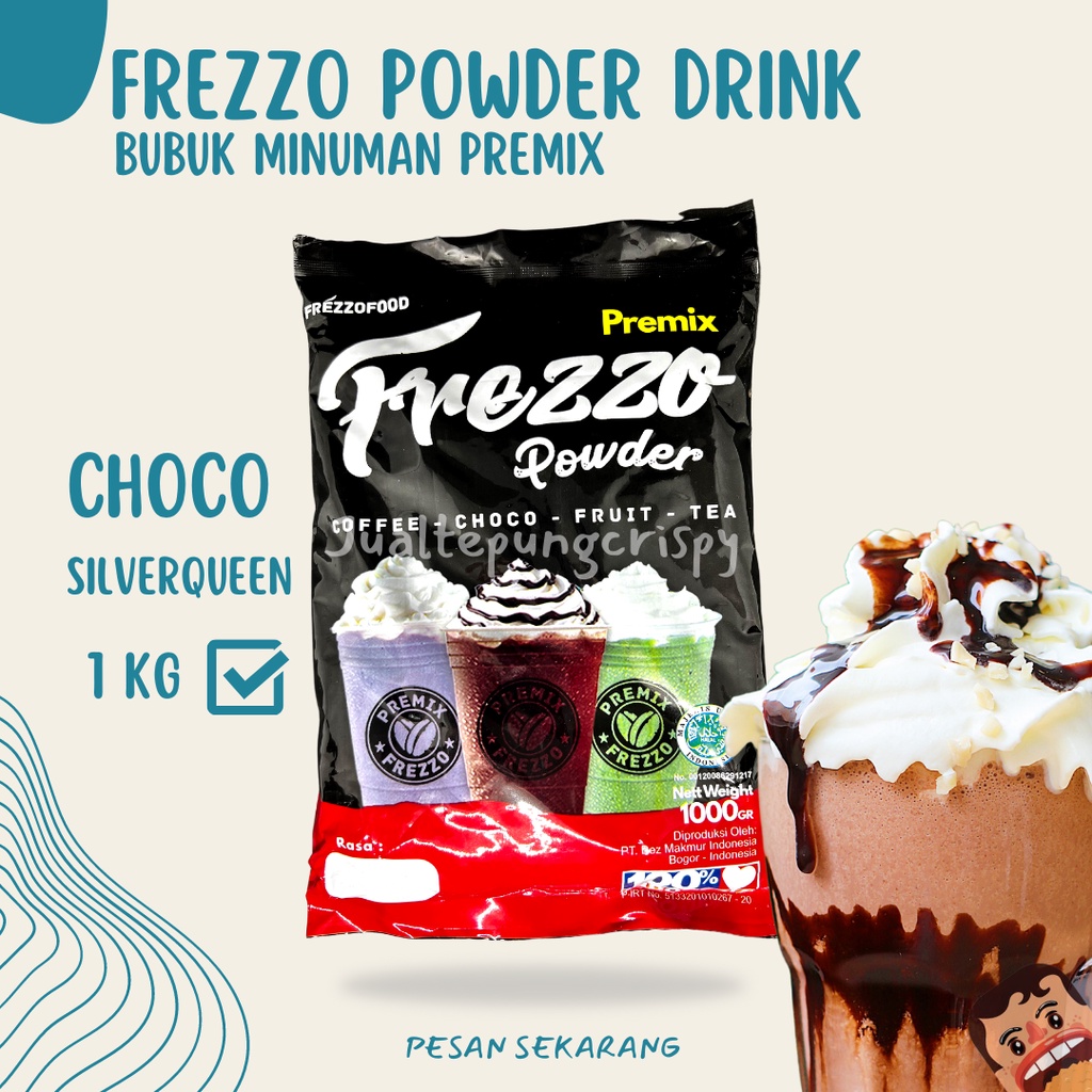 Frezzo Coklat Silverqueenn Powder / 1000gram (Bubuk minuman / Powder Drink) Kemasan 1KG