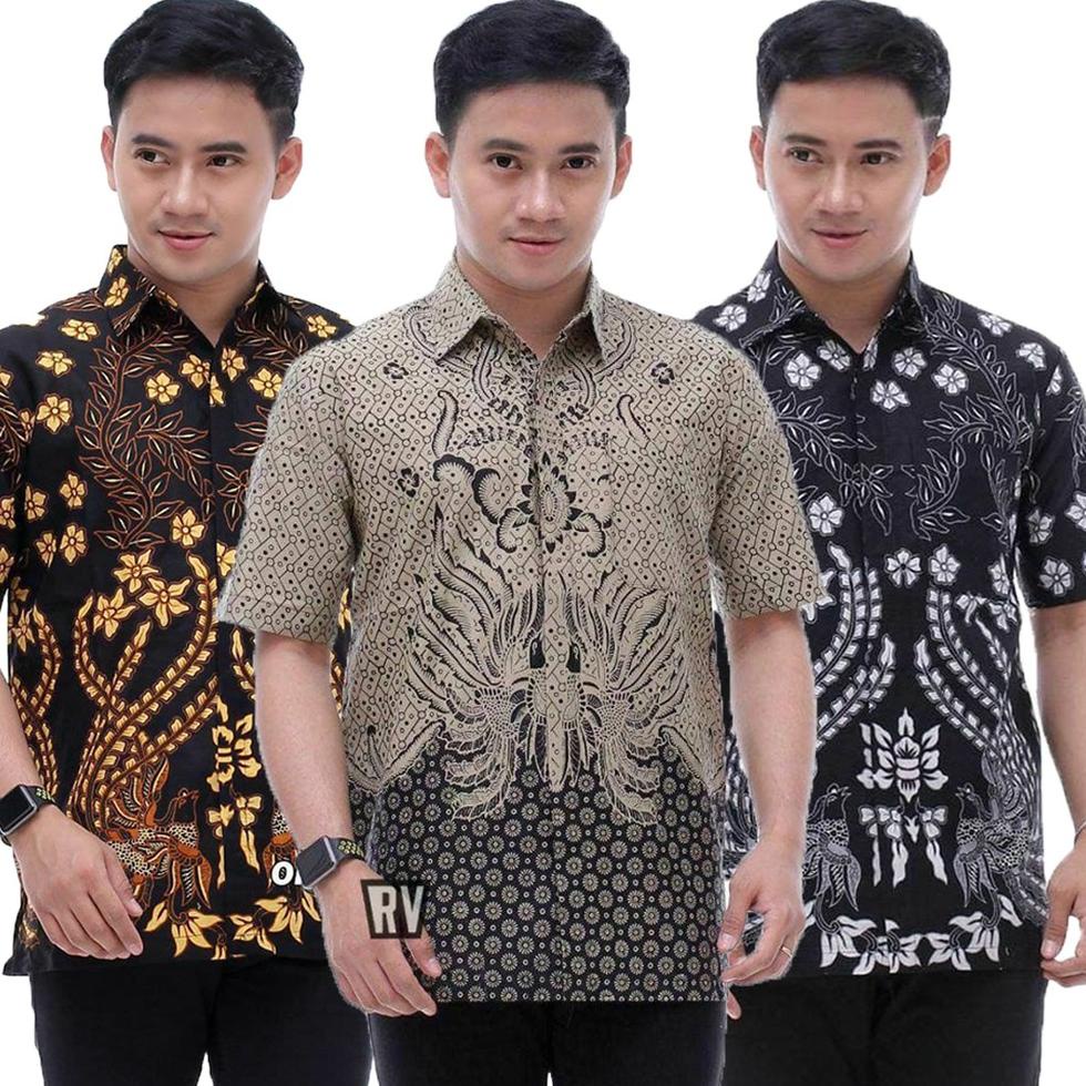 TERMURAH Hem Batik Pria Lengan Pendek - Baju Batik Pria - Hem Batik Pria Jumbo M L XL XXL 3XL 4XL 5X