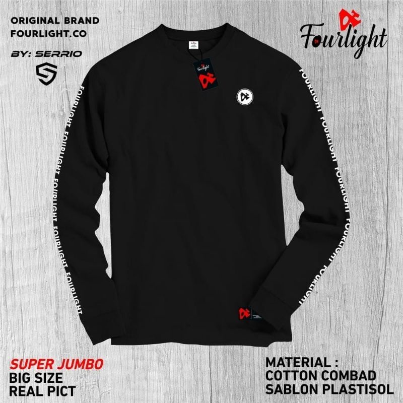 kaos hitam lengan panjang 2xl 3xl