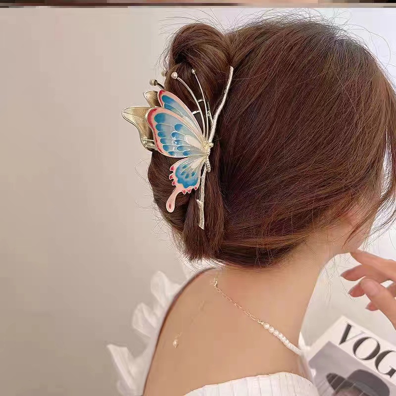 (Hello Girl) f146 Jepit Rambut Wanita  Jedai Wanita Mutiara Manik Manik Bling Bling Import