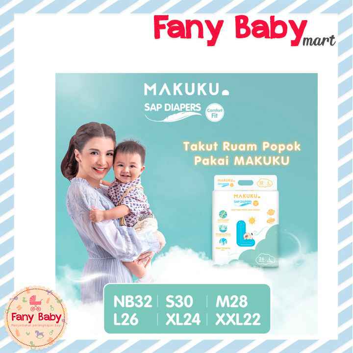 MAKUKU SAP DIAPERS COMFORT FIT - POPOK BAYI