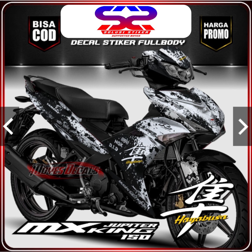 BISA COD STIKER DECAL MX KING 150 MOTIF HAYABUSA PUTIH//FULL BODY