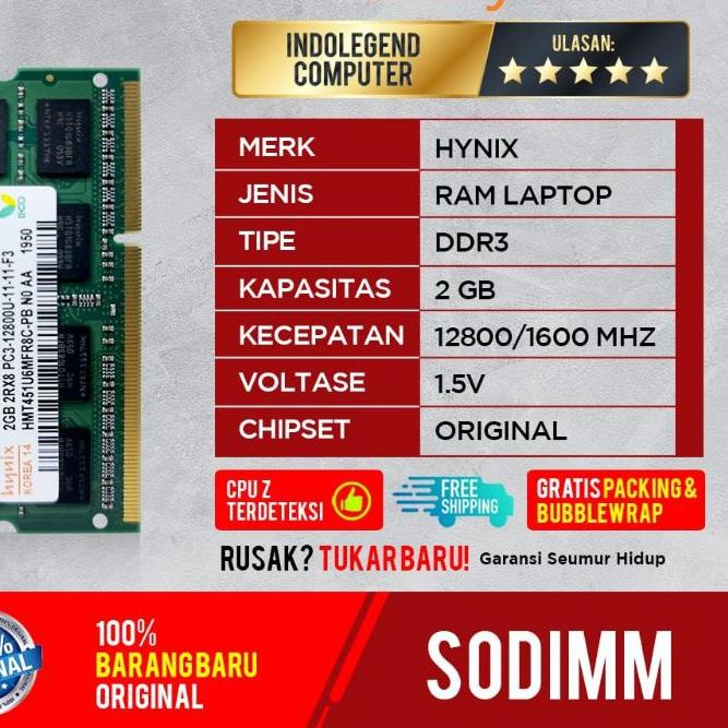 ✶ Hynix sodim ddr3 2gb pc ❋