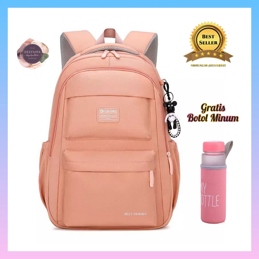 Tas Ransel Sekolah Anak Perempuan Motif Dsn1 Free Botol Minum Untuk Sd Smp Sma