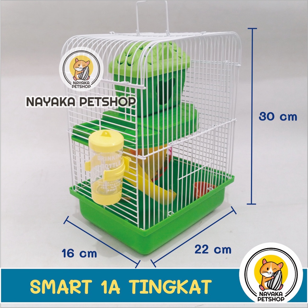 Smart Tingkat 1A Kandang Hamster Murah Tingkat 2 Lantai Rumah Besi Jeruji Hewan