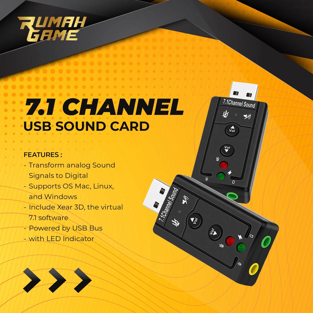 USB Sound Card 7.1 Chanel Sound Adapter Usb Sound Card