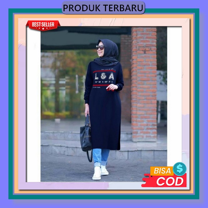Baju Wanita Termurah Tunik Kotak Kecil Wanita Polos Import Bahan Katun Adem Tunik Wanita / Kemeja Na