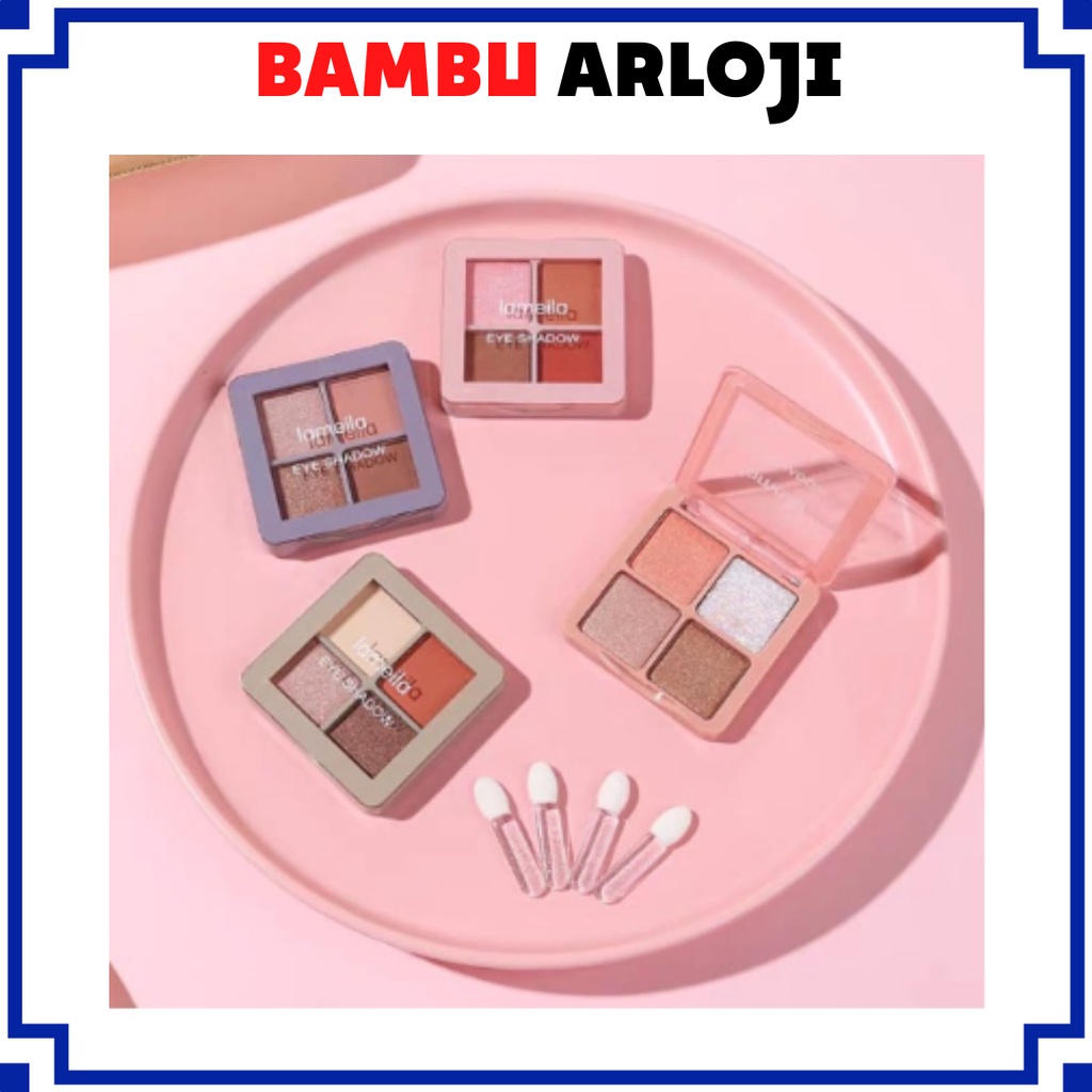 BAJ LAMEILA Eyeshadow 4 Warna Kombinasi Palette Warna Matte Kombinasi Glitter City Hearbeat Tahan Lama 5086 AK096