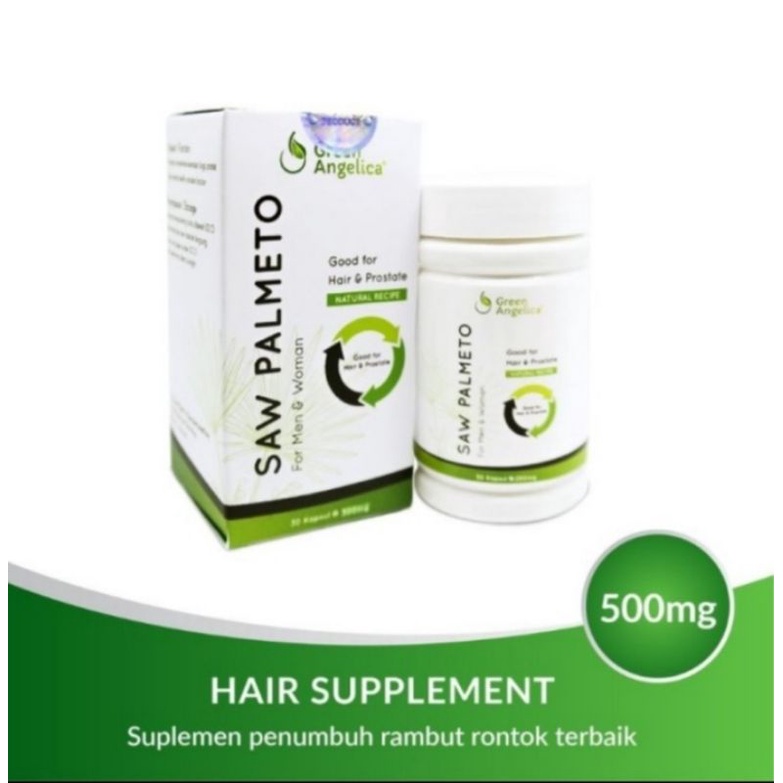SUPLEMEN PENUMBUH RAMBUT SAW PALMETTO GREEN ANGELICA